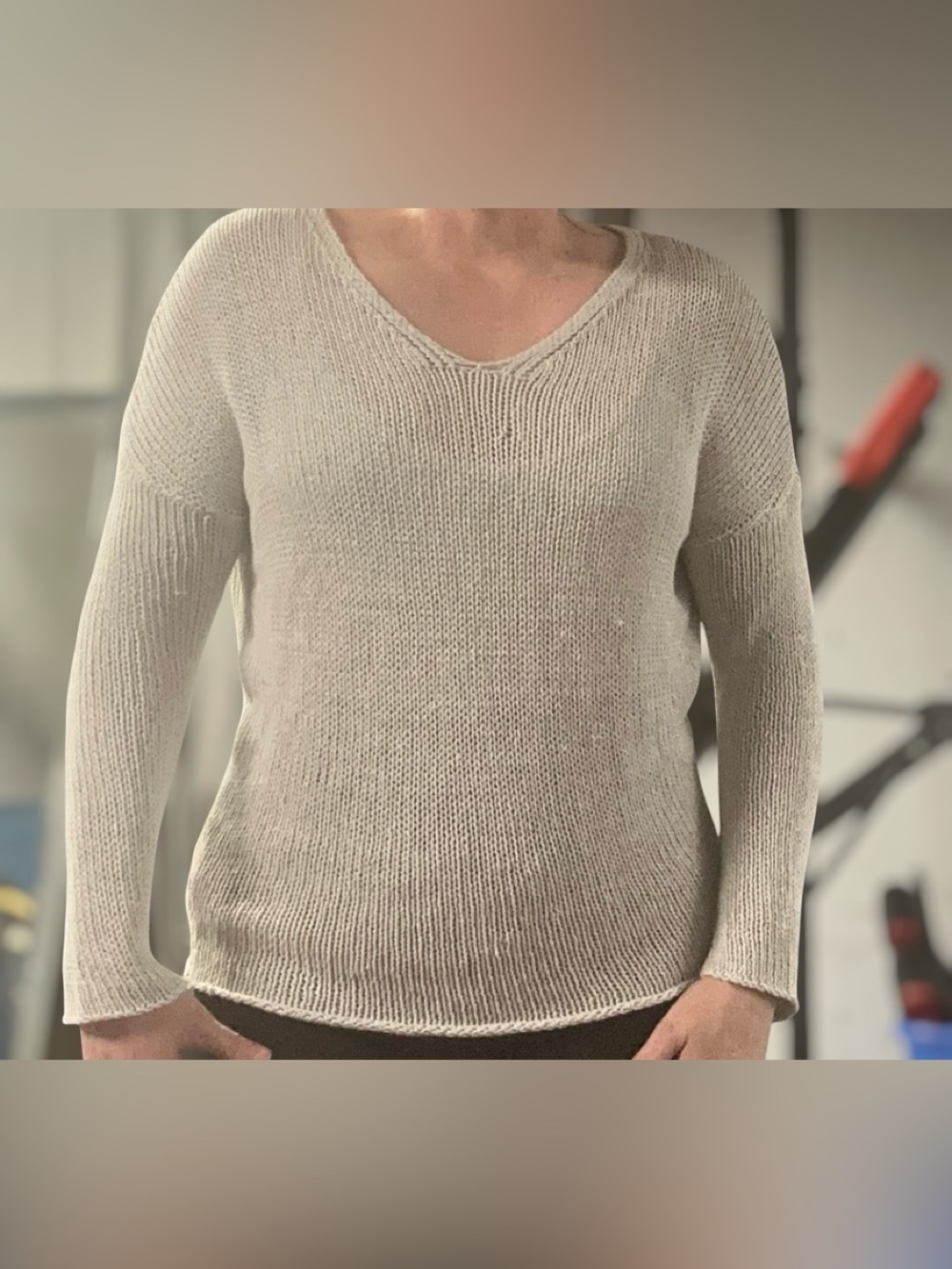 Linen Part Two Grey Knit Sweater - Picture 5 of 7
